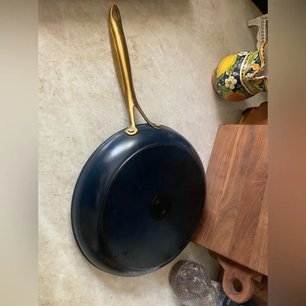 GreenPan Jewel midnite blue Non-Stick  Frying Pan with Gold Handle